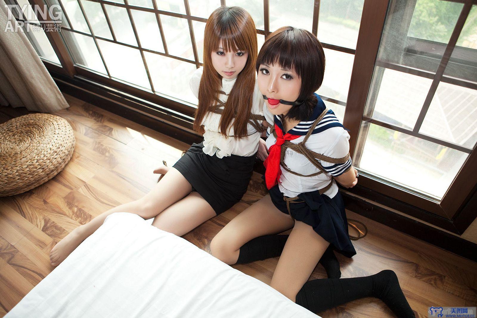 [TyingArt 縛リ芸術] No.092 OL & School Girl 2