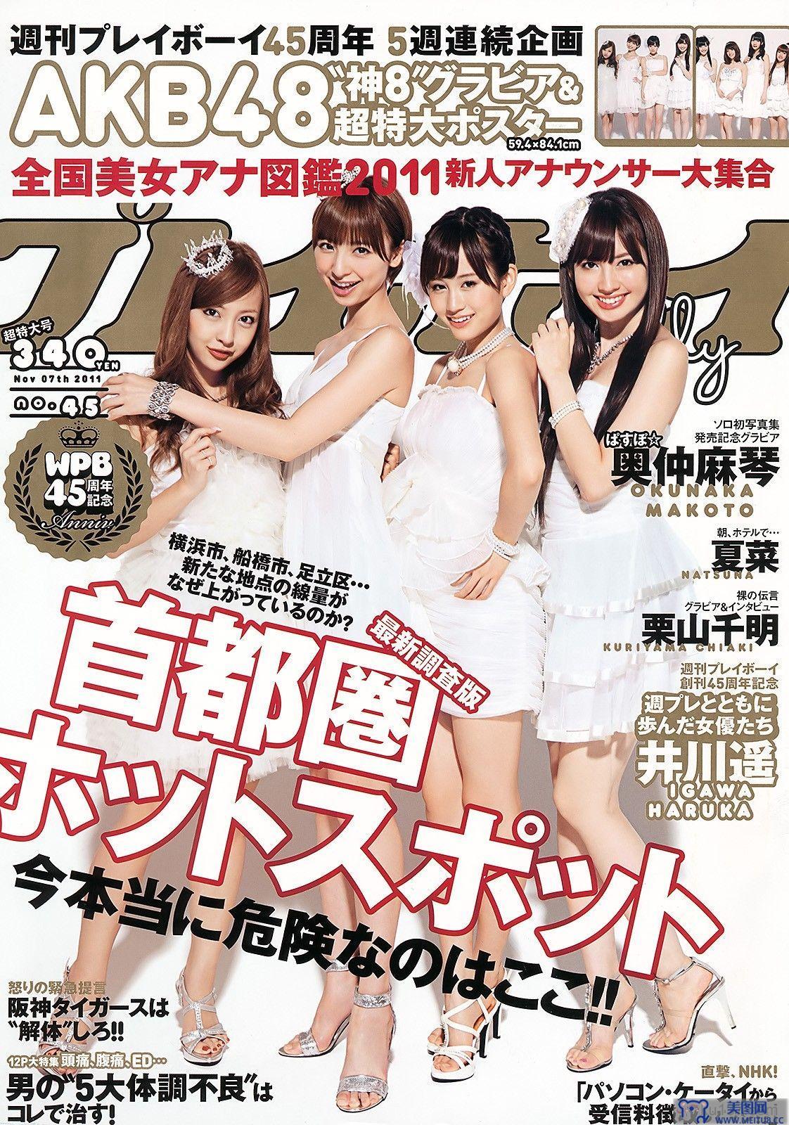 奥仲麻琴 夏菜 井川遥 栗山千明 [プレイボーイ] 2011 No.45 AKB48