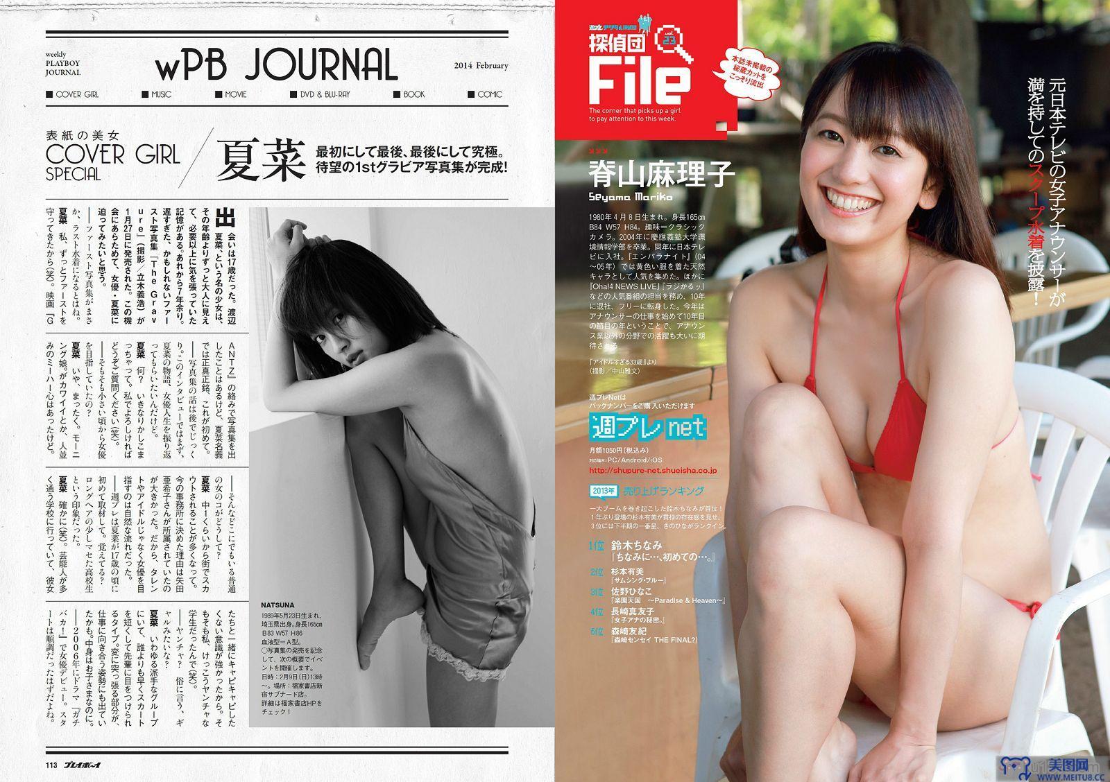 [Weekly Playboy] 2014 No.06 BiS 夏菜 白間美瑠 道端アンジェリカ 吉沢明歩 安齋らら